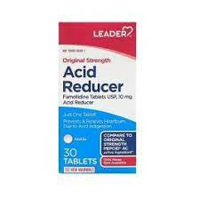 Leader Famotidine Acid Reducer Tablets - 30ct