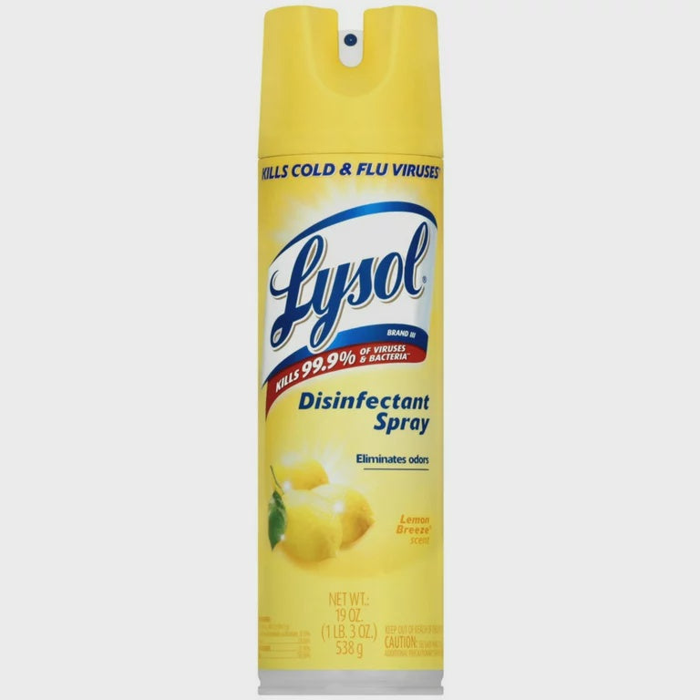 LYSOL Disinfectant Spray, Lemon Breeze 19 oz