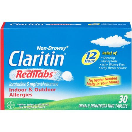 Claritin Indoor & Outdoor Allergies, Non-Drowsy, 5 mg, Tablets,30ea