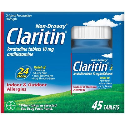 Claritin Allergy Relief 24 Hour Non-drowsy Loratadine Tablets - 45ct