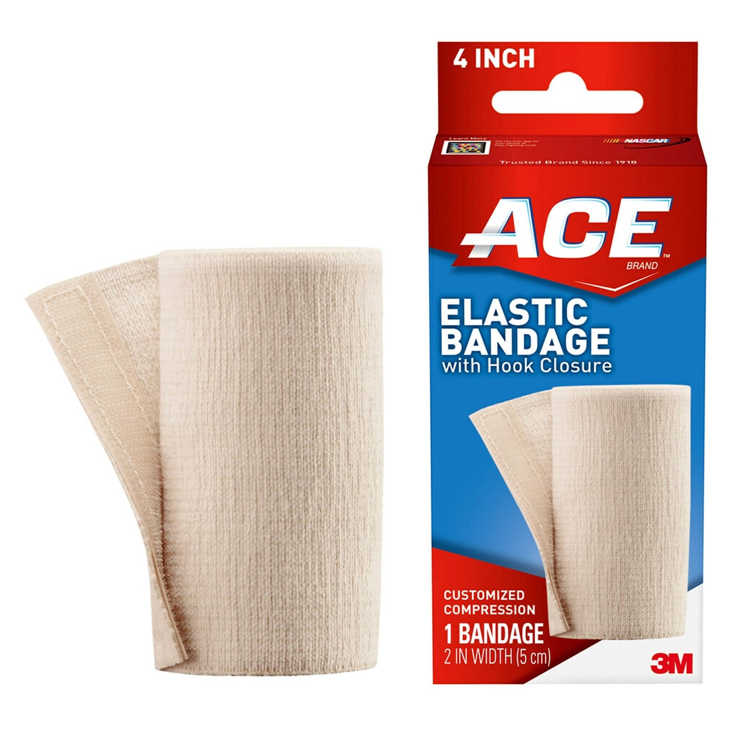 ACE Elastic Bandage with Hook Closure, 4 Inches 1 ea