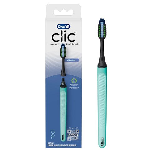 Oral-b Clic Toothbrush Handle With Replaceable Brush Head - Teal - Soft