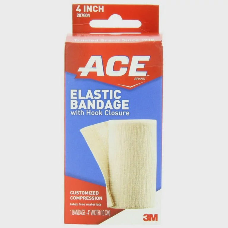 ACE ELASTIC BANDAGE WITH HOOK CLOSURE 3 IN , DRESSING