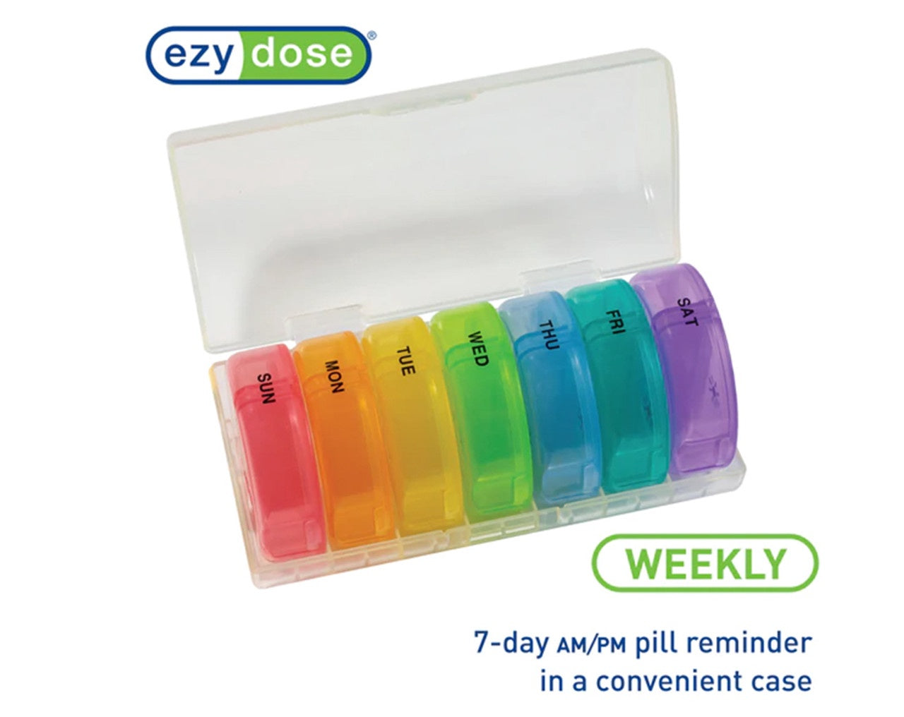 Ezy Pill Organizer Weekly AM/PM with Portable Compartments - 1 ea