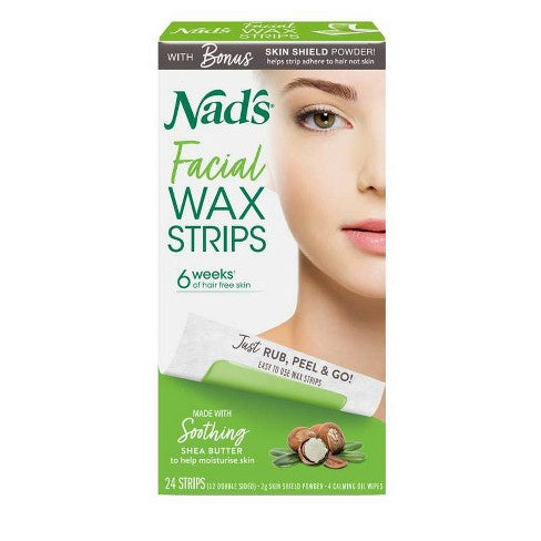 Nad's Facial Wax Strips Flexible Strip 24 ea