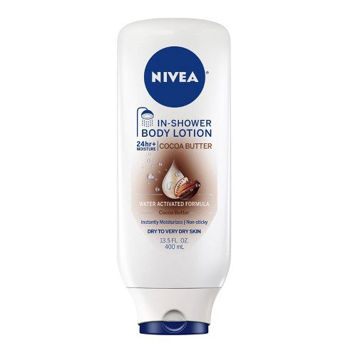 Nivea In-shower Body Lotion With Cocoa Butter - 13.5 Fl Oz
