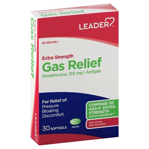 LEADER(TM) GAS RELIEF EXTRA STRENGTH SOFTGELS 30 CT