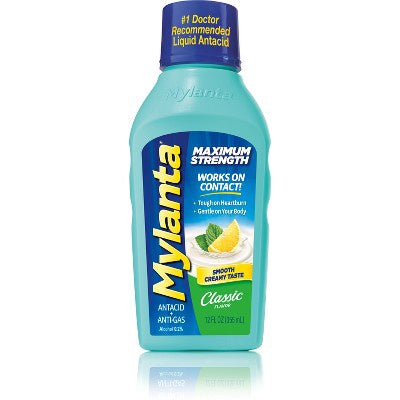 MYLANTA ANTACID & ANTI-GAS MAX STRENGTH LIQUID CLASSIC 12 OZ