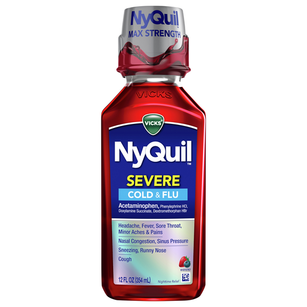 NYQUIL BERRY FLAVOR SEVERE COLD & FLU 12 FL