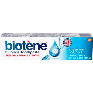 Biotene Dry Mouth Fluoride Toothpaste, Fresh Mint Original - 4.3 oz tube