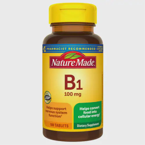 Nature Made Vitamin B1 100 mg Tablets, 100 ct