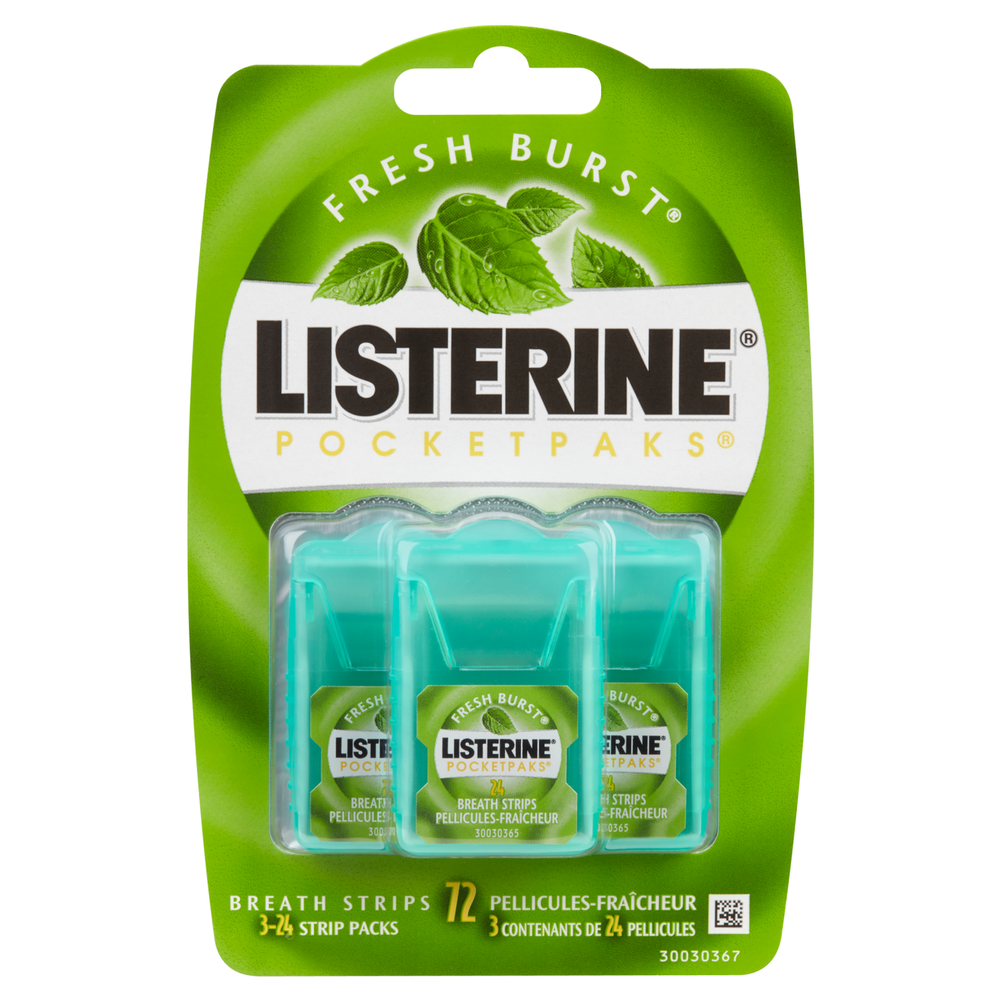 LISTERINE POCKETPAKS FRESHBURST STRIPS 72 CT