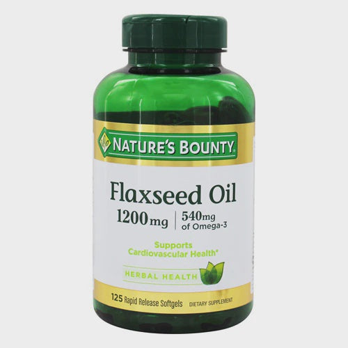 Nature's Bounty Flaxseed Oil 1200Mg Softgels 100 Ct