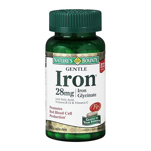 Nature's Bounty Gentle Iron 28Mg Capsules 90 Ct