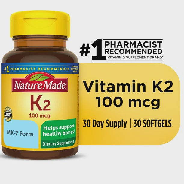 Nature Made Vitamin K2 100mcg Softgel 30 ct