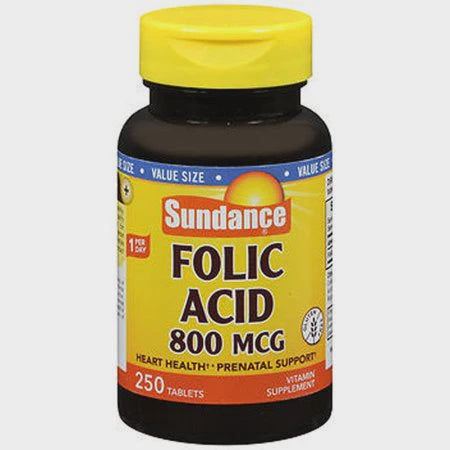 Sundance Folic Acid 800 mcg Tablets, 250 Count
