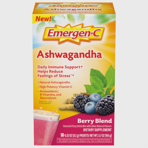 Emergen-C Vitamin C Ashwagandha Drink Mix, 18 ct