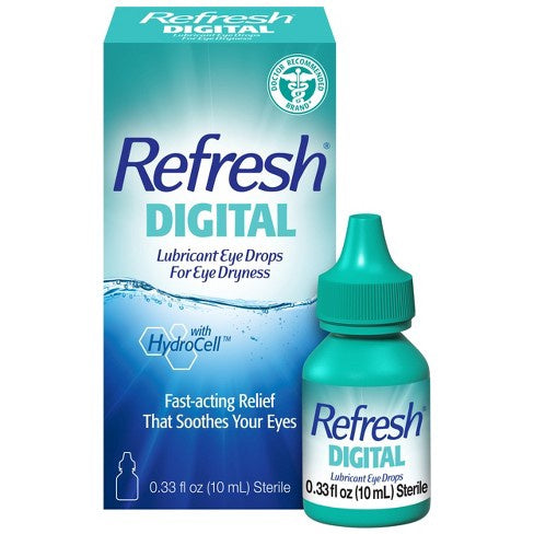 Refresh Digital Lubricant Eye Drops for Eye Dryness .33fl oz (10mL) Sterile
