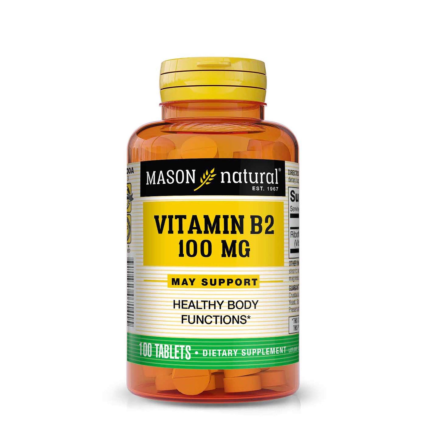 Mason Natural, Vitamin B-2 100 mg, 100 Tablets