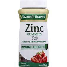 Nature's Bounty Zinc Gummies Mixed Berry -- 30 mg - 70 Gummies