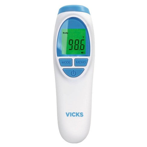 Vicks No Touch 3-in-1 Thermometer Measures Body Temperature, Food and Bath