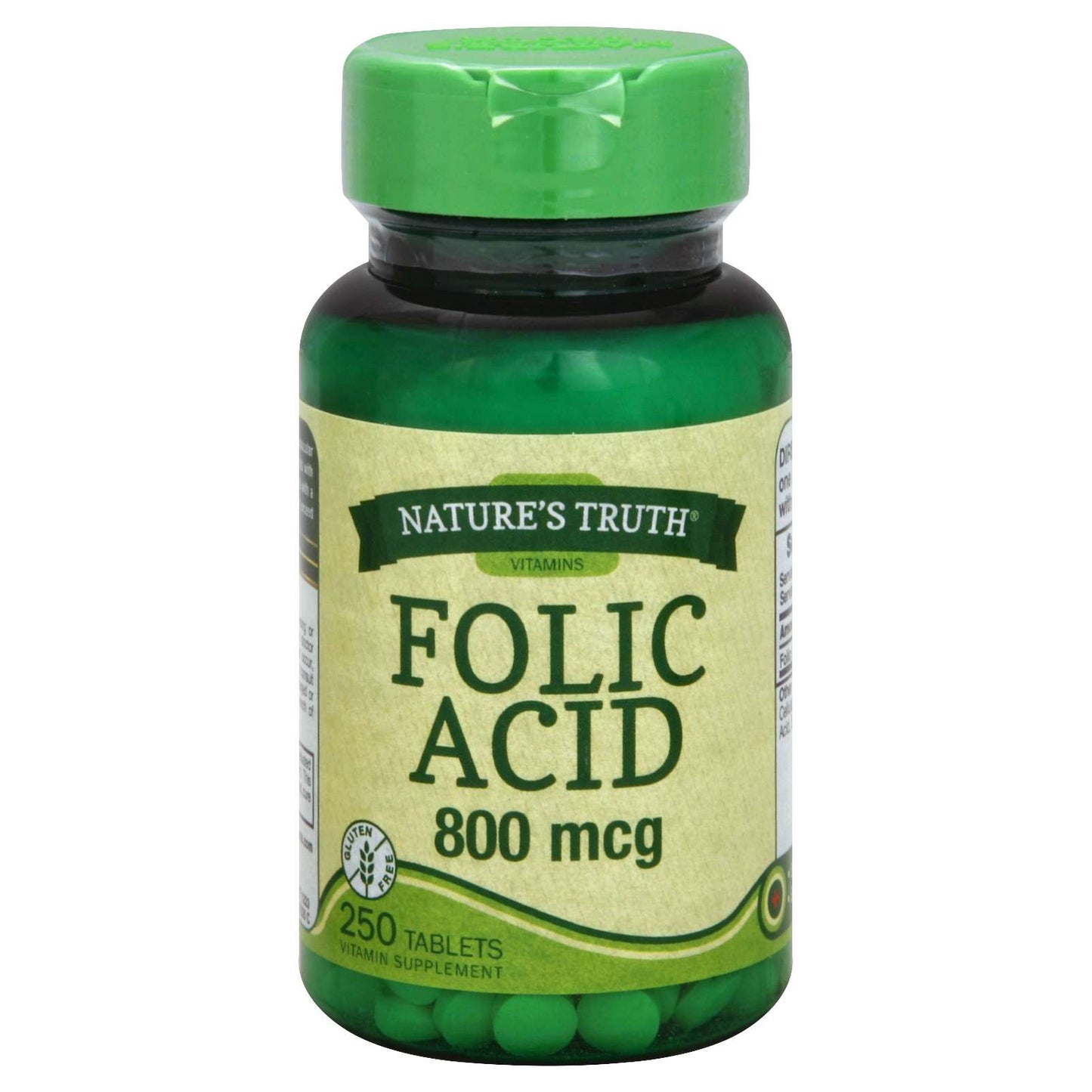 NATURE'S TRUTH FOLIC ACID 800MCG TABLETS 250 CT