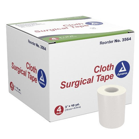 Dynarex Medical Tape 3" x 10 Yd 3564, 1 Box, 4 Rolls/Box