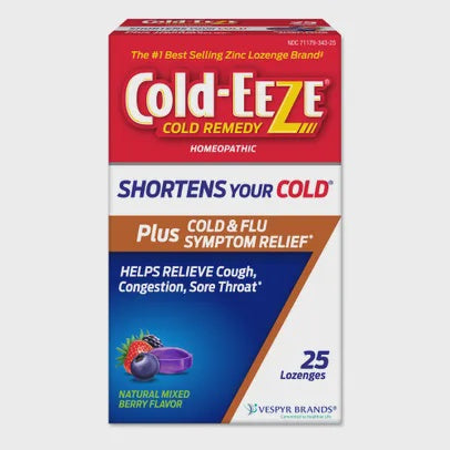 Cold-EEZE Plus Natural Mixed Berry Cold & Flu Zinc Lozenges - 25 ct
