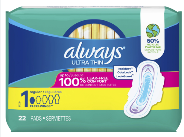 ALWAYS ULTRA THIN REGULAR SIZE1 22CT