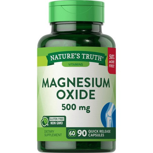 NATURE TRUTH MAGNESIUM OXIDE 500 MG CAPSULES 90 CT