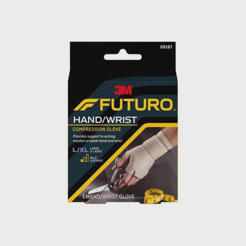 3M Futuro Compression Glove Support for Aching, Weak Hands & Wrists L/XL - 2Pack