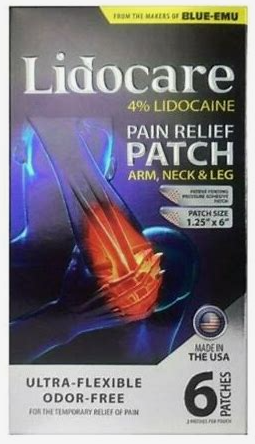 LIDOCARE PAIN RELIEF ARM, NECK & LEG 6 PATCH