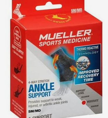 MUELLER 4 WAY STRETCH ANKLE SUPPORT S/M