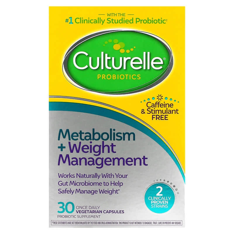 CULTURELLE PROBIOTICS METABOLISM & WEIGHT MANAGEMENT VEGETARIAN CAPSULES 30 CT