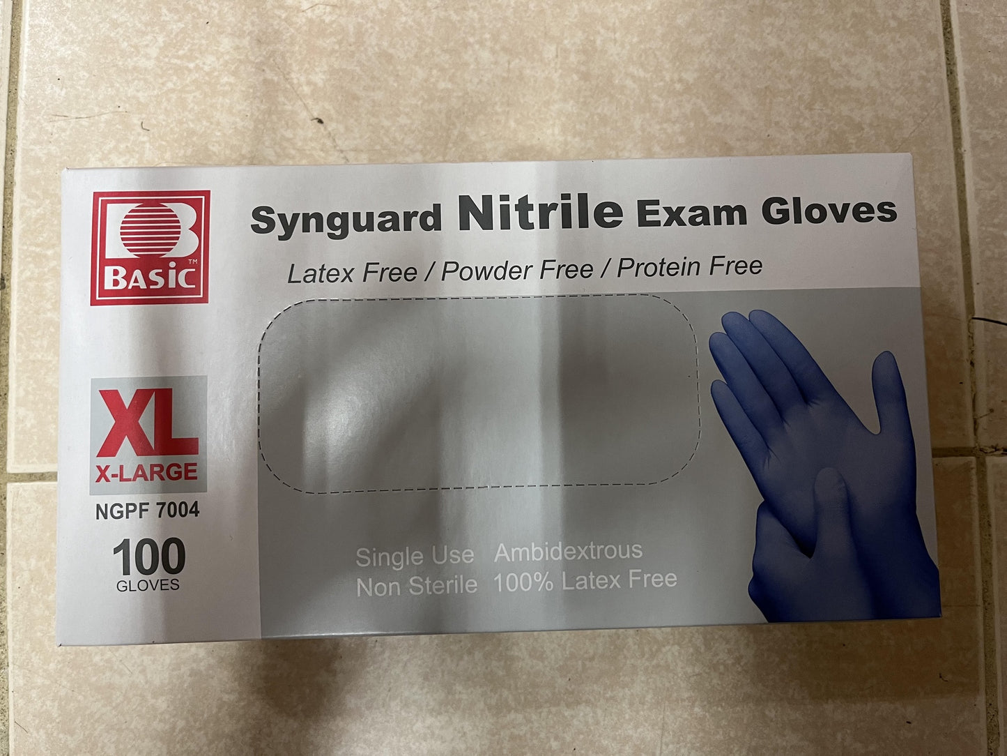BASiC SYNGUARD NITRILE EXAM GLOVES (XL) 100/ BOX (NGPF7004)