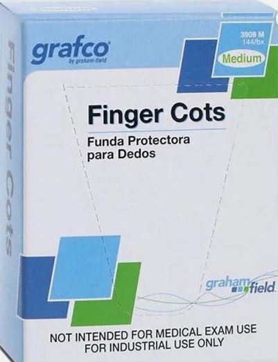 GRAFCO FINGER COTS MEDIUM 144/BOX