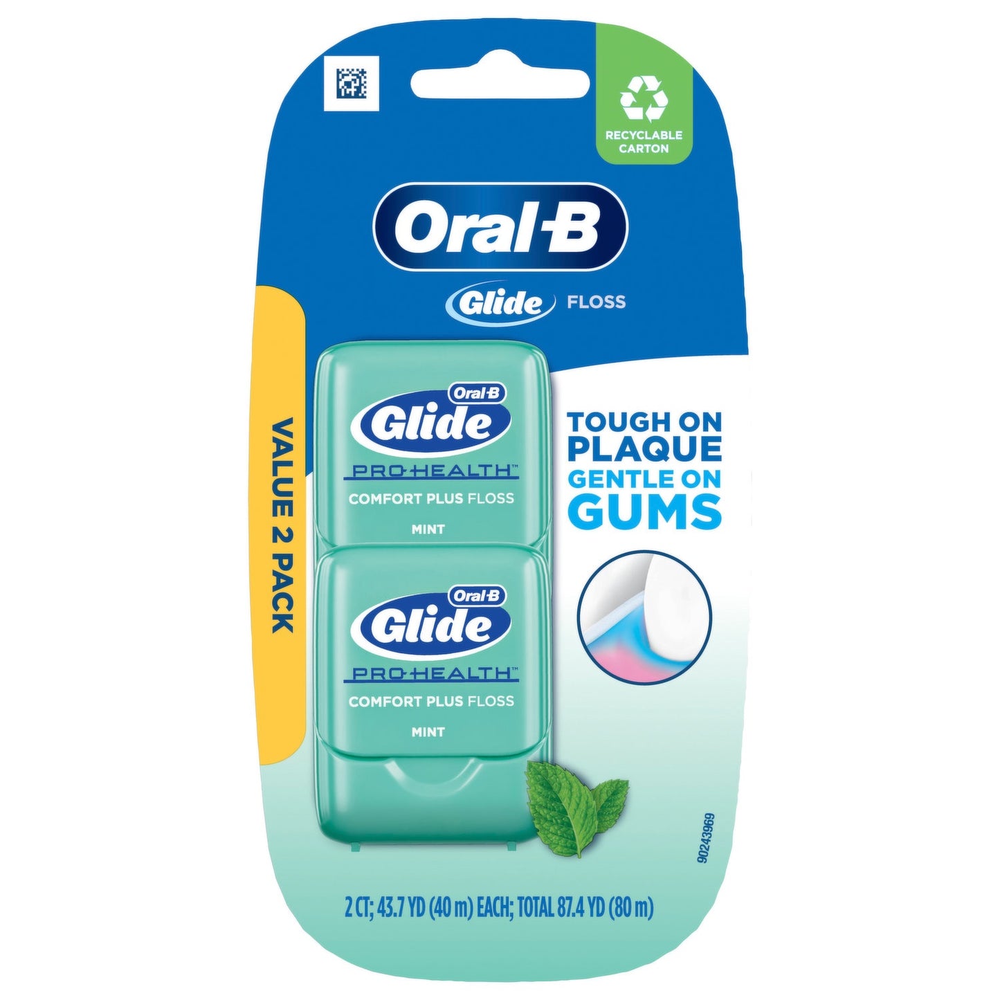 Oral-B Floss, Comfort Plus, Mint, Value 2 Pack