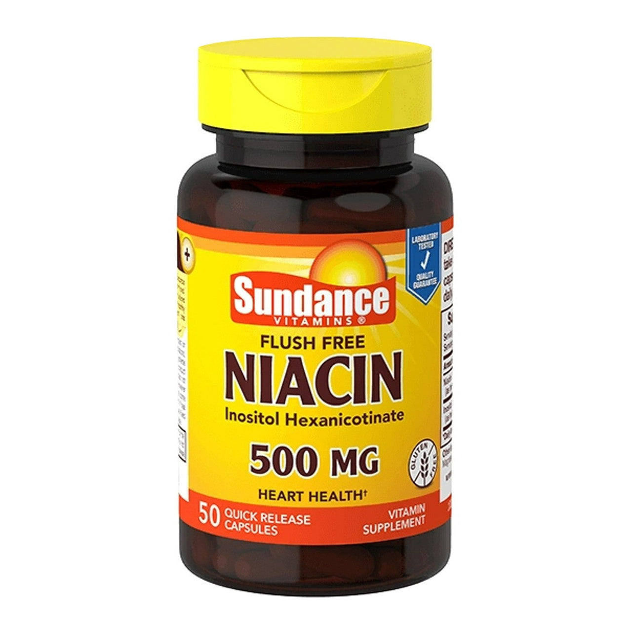 Sundance Vitamins Flush Free Niacin 500 Mg Capsules, 50 Ea