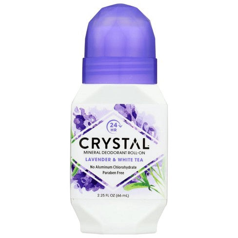 Crystal Antiperspirants and Deodorants Mineral Deodorant Roll-On - Lavender & White Tea 2.25OZ