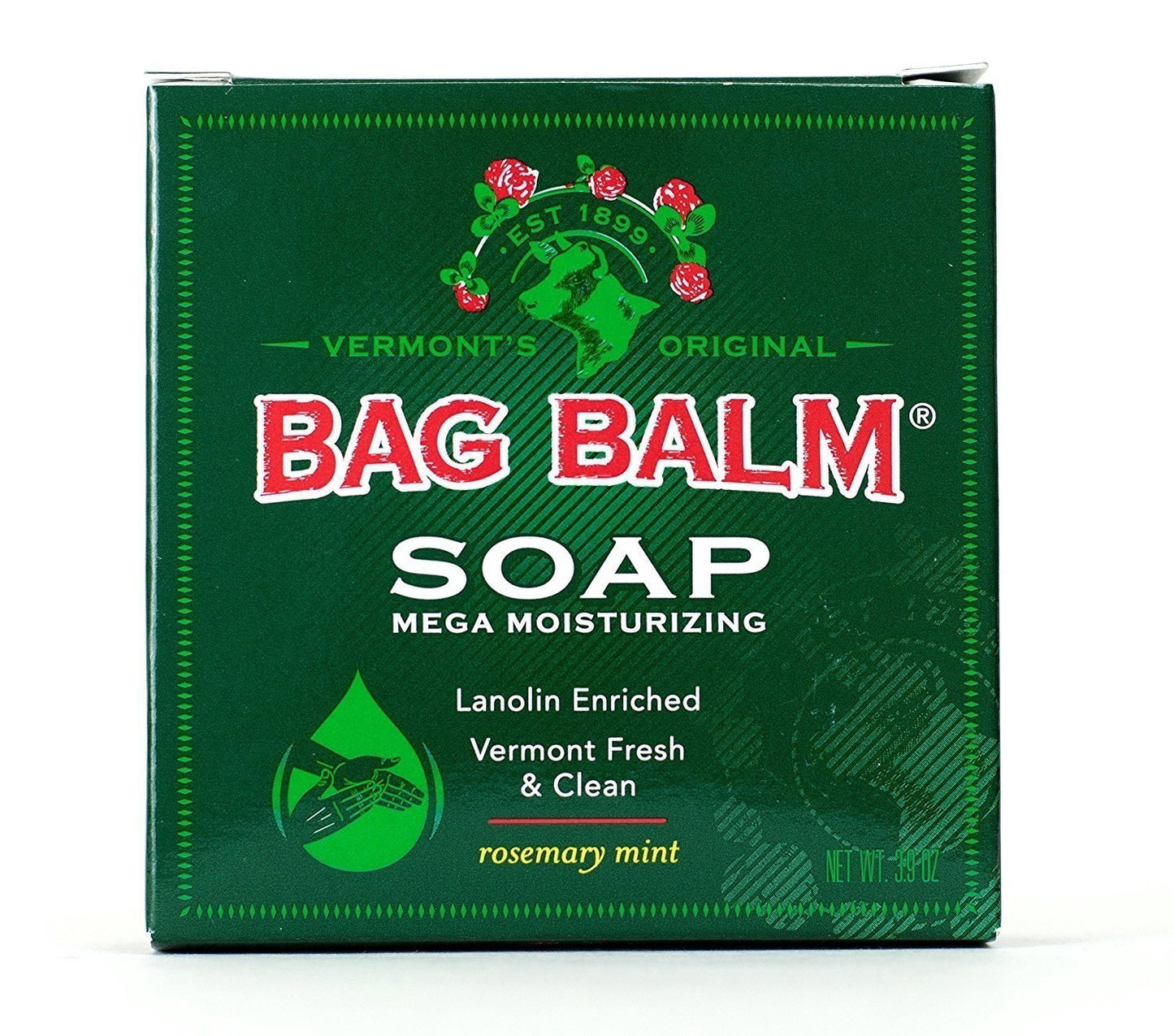 BAG BALM MEGA MOISTURIZING BAR SOAP ROSEMARY MINT 3.9 OZ