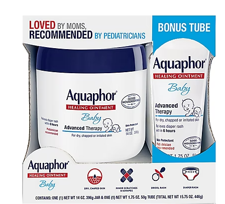 Aquaphor Advanced Therapy Baby Healing Ointment with Bonus, 15.75 oz.