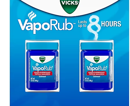Vicks VapoRub Cough Suppressant Topical Analgesic Ointment 3.53oz