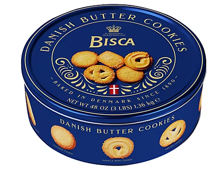 BISCA DANISH BUTTER COOKIES 64 OZ