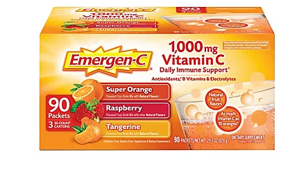Emergen-C Vitamin C 1,000 mg. Variety Pack Drink Mix, 90 Packets