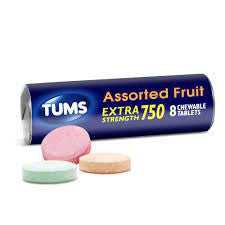 TUMS E-X Tablets Assorted Fruit 8 ea