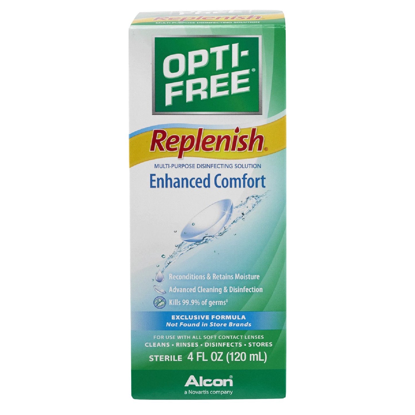 Opti Free Replenish Disinfecting Solution, Multi-Purpose, 4 fl oz (118 ml)