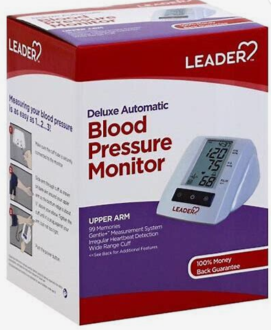 LEADER(TM) BLOOD PRESSURE MONITOR DELUXE AUTOMATIC UPPER ARM