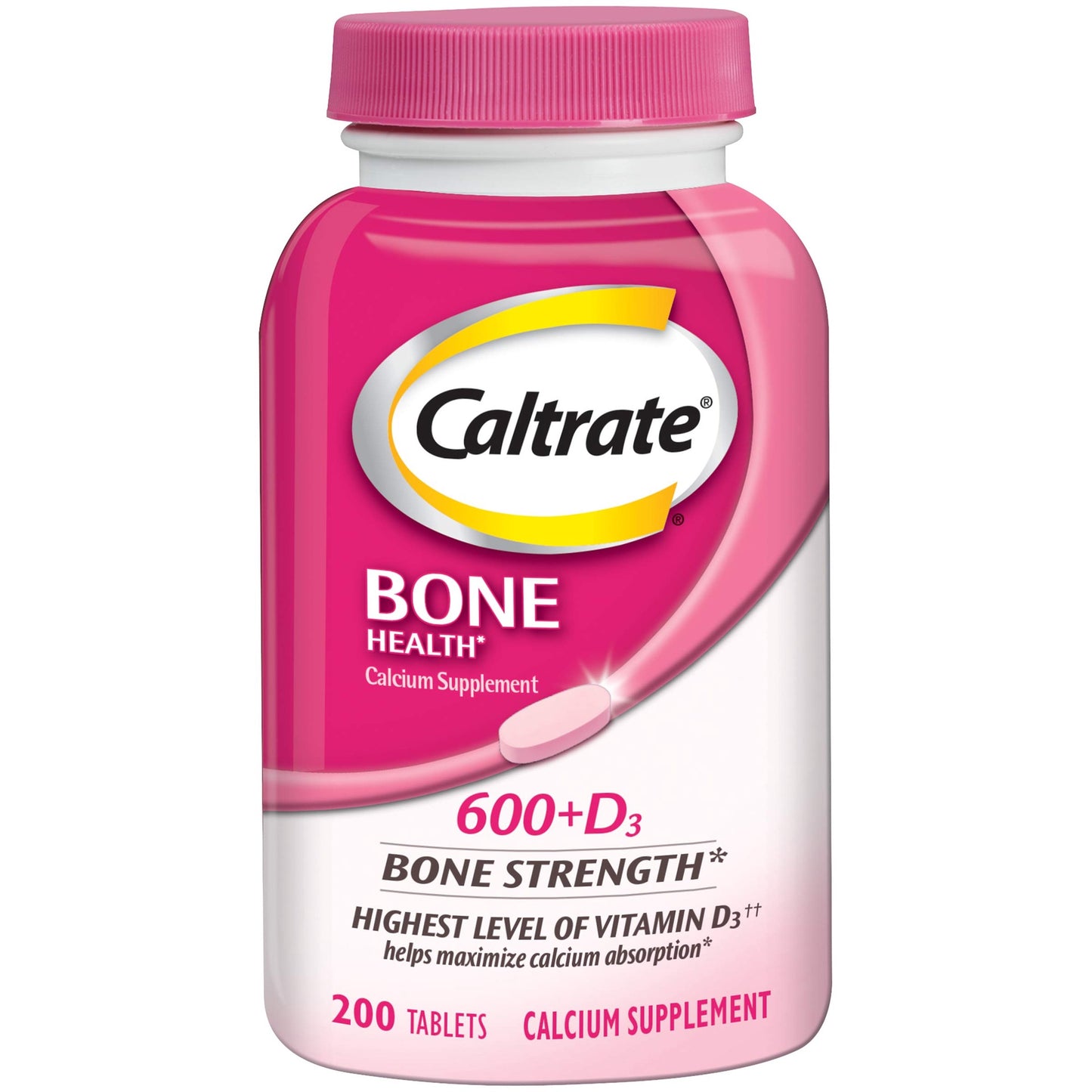 Caltrate 600+d Calcium Supplement with Vitamin D Tablets, 200 Ea