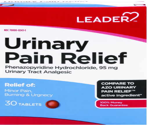 LEADER(TM) URINARY PAIN RELIEF 95MG TABLETS 30 CT (COMPARE TO AZO) , TABLETS