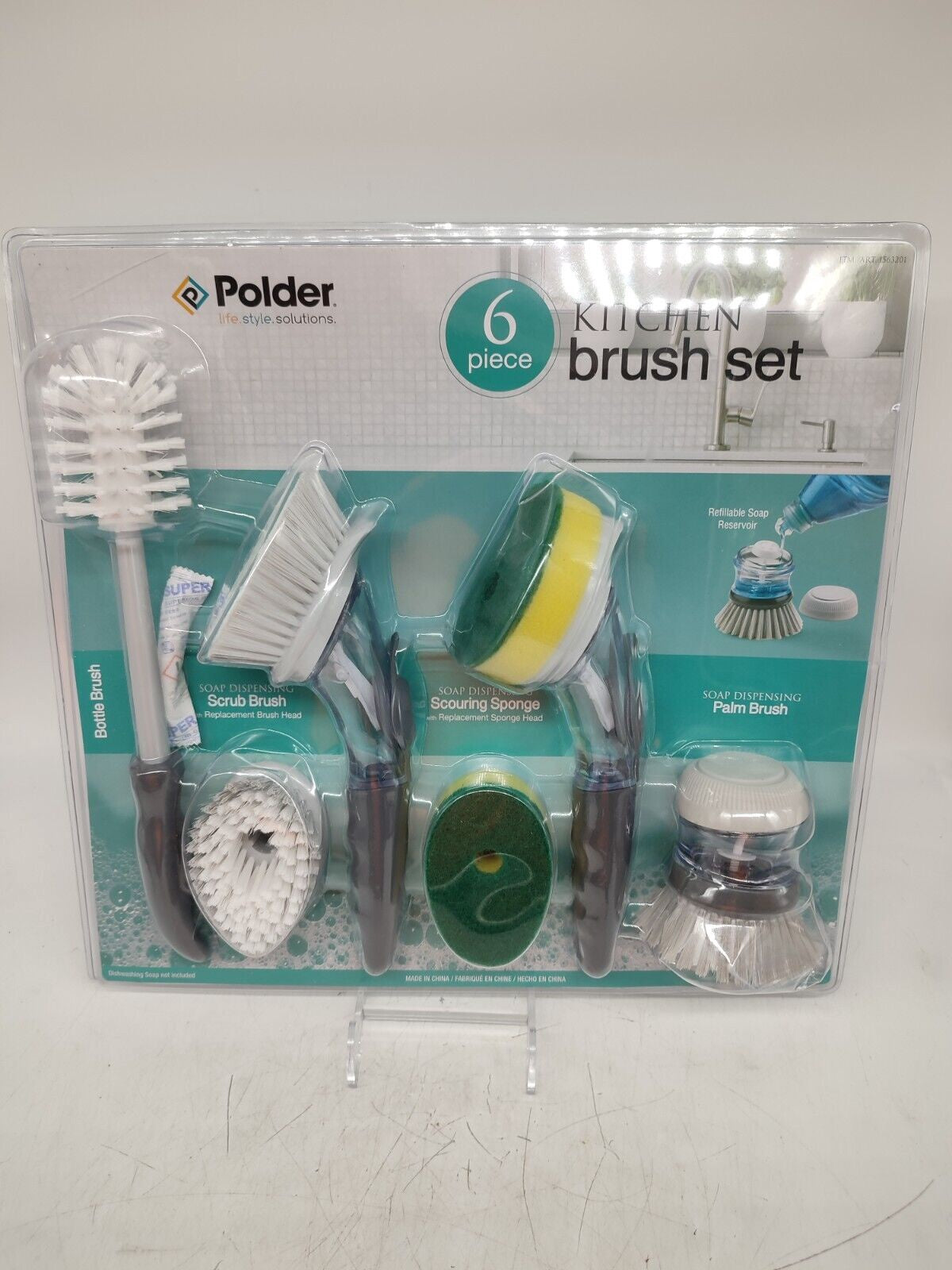 Polder 6-piece Kitchen Brush Set